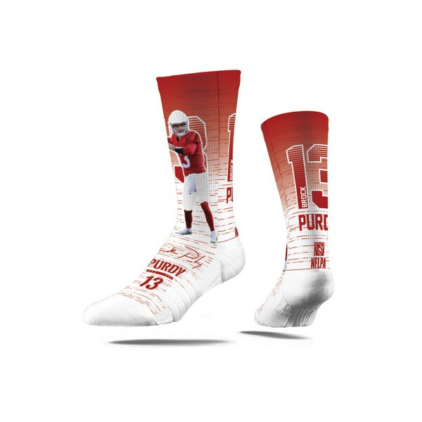 Strideline Brock Purdy Action Cardinal Socks